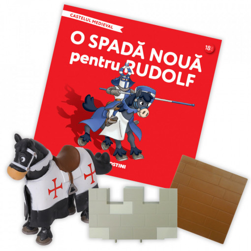 O spadă nouă pentru Rudolf, figurină Cal - Ediția nr. 18 (Castelul Medieval-repunere)