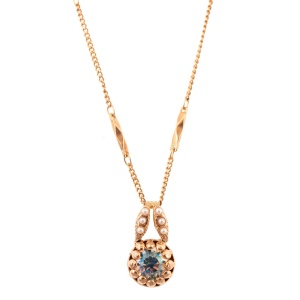 Pandantiv placat cu Aur roz de 24K, cu cristale Swarovski, Marie Antoinette | 5079-5005RG